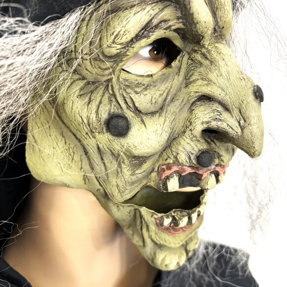 Green Witch Halloween Mask Cinema Secrets VTG Y2K NWT - Picture 5 of 13